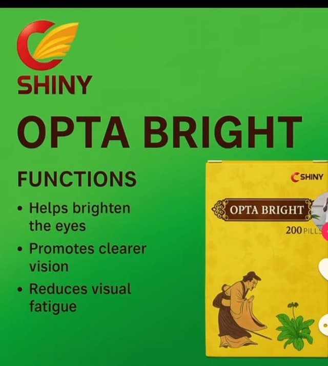 SHINY Opta Bright: Natural Eye Support with Rehmannia Root for Clearer Vision